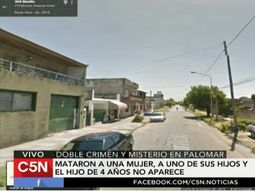 palomar: asesinan a una mujer y a su hijo de 3 anos, mientras que la nena de 6 no aparece palomar: asesinan a una mujer y a su hijo de 3 anos, mientras que la nena de 6 no aparece