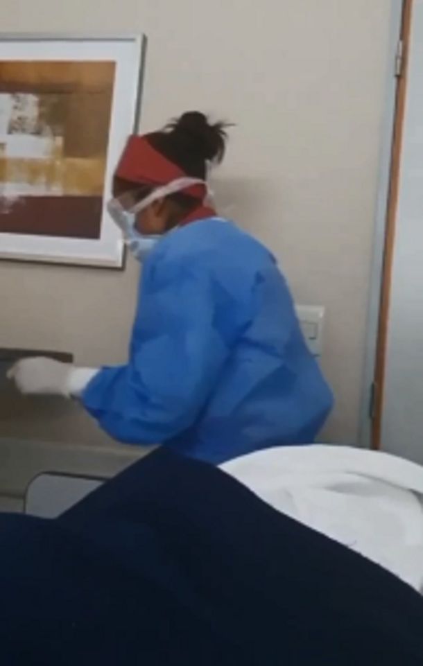 El primer hombre con coronavirus en Argentina grabó un video en la clínica: ¿Sushi hay?