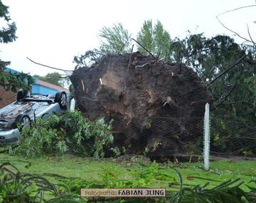 Feroz temporal de lluvia y viento en Entre Ríos