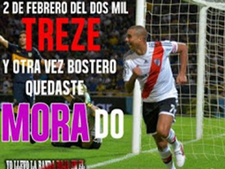 los afiches con las cargadas de river a boca