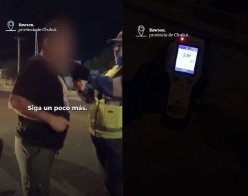 Chubut: fue detenido dos veces en 14 días por alcoholemia positiva grave.