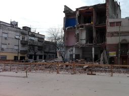 Así quedó el edificio tras el derrumbe