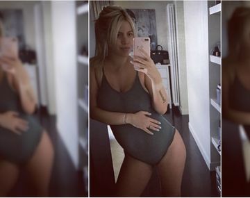 La silueta de Wanda Nara, a semanas de dar a luz.