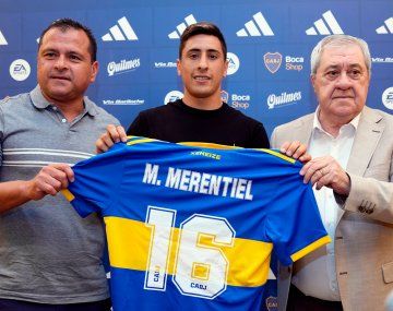 Merentiel fue presentado como jugador de Boca