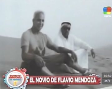La primera foto de Flavio Mendoza y su novio jeque árabe