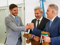 Gobernadorres Pullaro (Santa Fe), Frigerio (Entre Ríos) y Llaryora (Córdoba).