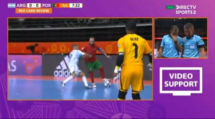 Mundial de futsal: la expulsión de Berruto ante Portugal