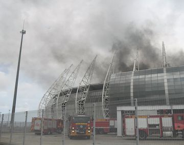 Se incendió una sede del Mundial 2014