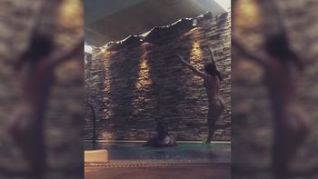 Jimena Barón celebró el día de la madre en tanga. Jimena Barón celebró el día de la madre en tanga.