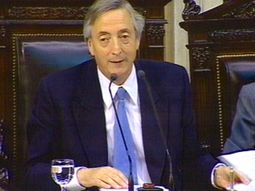 Néstor Kirchner en el Congreso-Canal 7