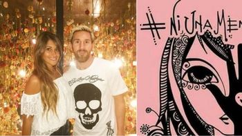 Antonella Roccuzzo se sumó a #NiUnaMenos. Antonella Roccuzzo se sumó a #NiUnaMenos.