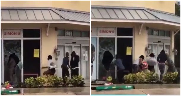 Personas saqueando un negocio en el distrito&nbsp;de&nbsp;Fort Lauderdale