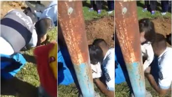 Escenas del rescate de la niña Escenas del rescate de la niña