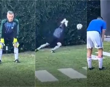 Goycochea recreó la histórica atajada del 90