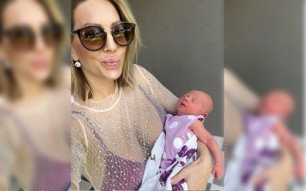 Noelia Marzol mostró la cara de su hija recién nacida por primera vez