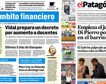 Mirá las tapas de los diarios