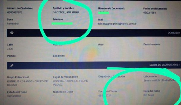 Informe del sistema de turnos de la Provincia. Foto: Info Cielo