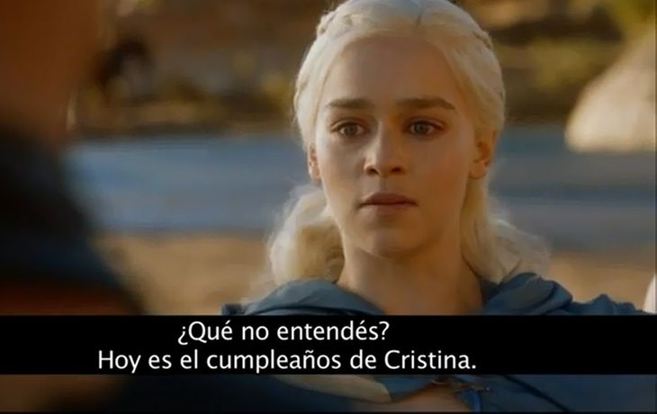 El saludo de la militancia a Cristina con su serie favorita
