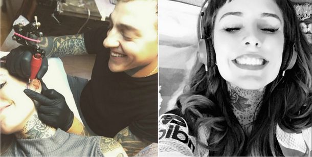 Candelaria Tinelli no pudo con su genio y se tatuó la cara: Nunca digas nunca