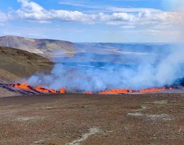Las imágenes impresionantes de la erupción de un volcán en Islandia