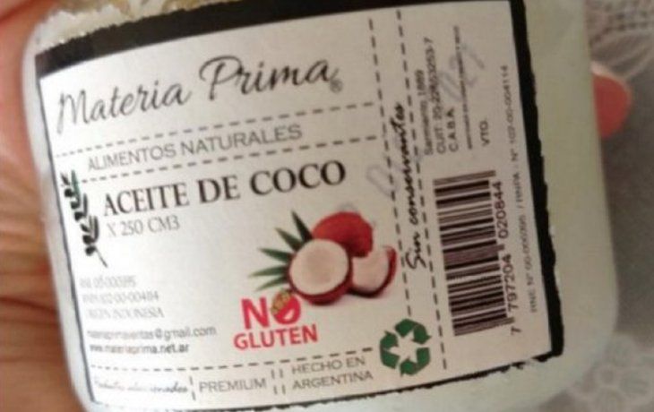 ANMAT prohibió la elaboración y venta de un aceite de coco