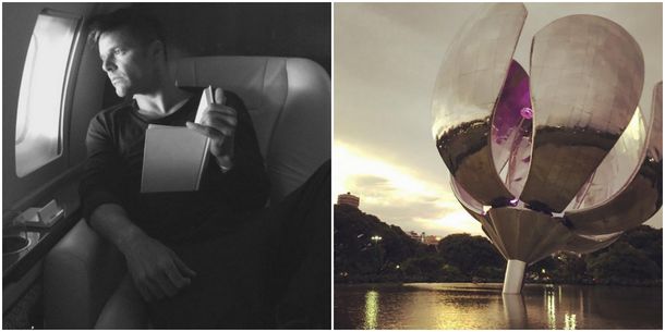 A lo Mick Jagger: Ricky Martin, de paseo por los lagos de Palermo