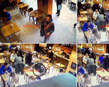 El ingenio de un ladrón para robar una cartera en un bar: mirá el video