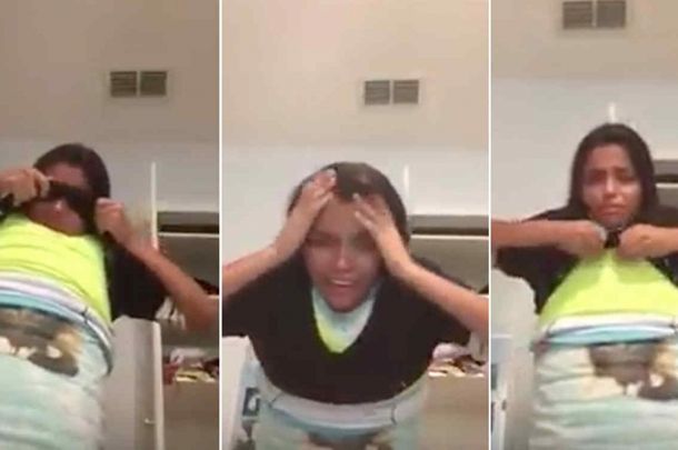 Joven se puso cien camisetas. Captura de pantalla de YouTube.&nbsp;