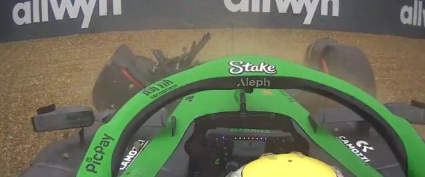 Gabriel Bortoleto hizo un trompo y rompió el auto en la Práctica 3 de Silverstone