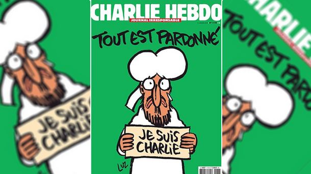Se conoció la tapa de Charlie Hebdo del miércoles: Todo ha sido perdonado