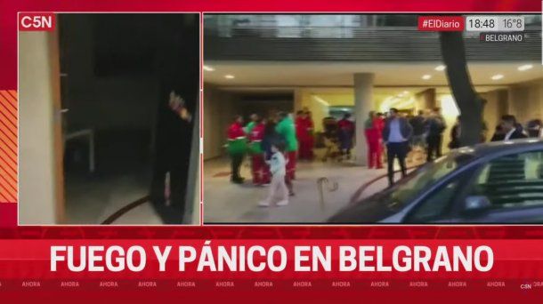 Pánico en Belgrano por un incendio en un edificio