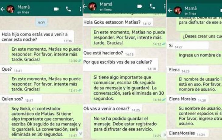 Matías le hizo pasar un mal momento a su mamá Elena