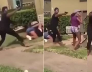 Apuntó con una pistola a una chica para que no detenga una pelea