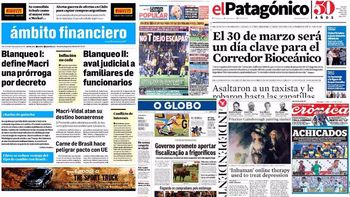 mira las tapas de los diarios