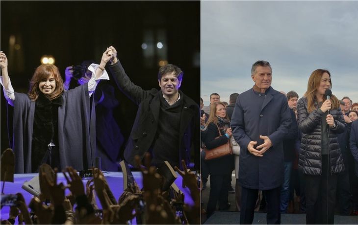 Kicillof y Vidal cerrarán su campaña con Cristina Kirchner y Macri