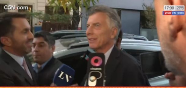 Macri, entre risas, aseguró que no vio el Superclásico