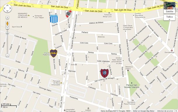 Boca y River tienen su propia calle en la capital mexicana