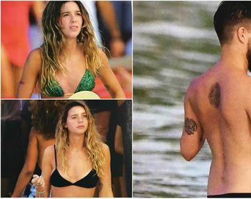 Lucía Celasco y su novio en St Barth