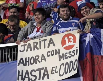 Hinchas chilenos le piden a Jara que a Messi le meta hasta el codo