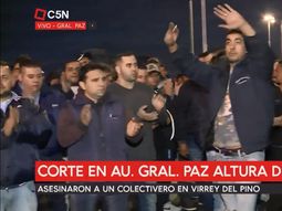 Piquete en avenida General Paz por el chofer asesinado
