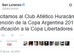 devolucion de gentilezas: san lorenzo felicito a huracan por el titulo devolucion de gentilezas: san lorenzo felicito a huracan por el titulo