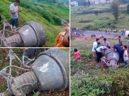 Restos de cohete caen sobre una casa