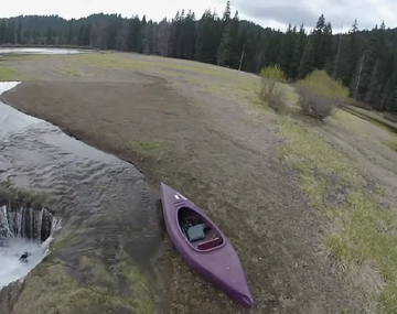 Un lago desaparece por un agujero