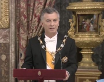 Macri en la cena de gala en su honor