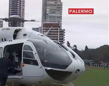 Macri estuvo una hora en el Campo de Polo y se retiró en helicóptero