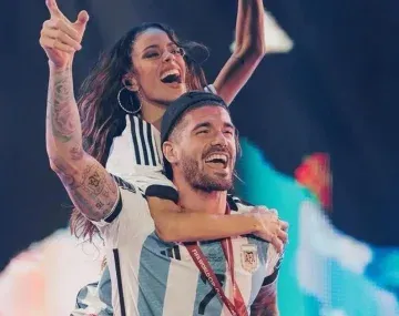 El feo momento que vivió De Paul con Tini Stoessel en el Mundial