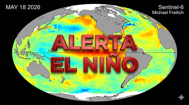 Alerta total por El Niño: la NASA detectó una inmensa masa de agua cálida rumbo a Sudamérica