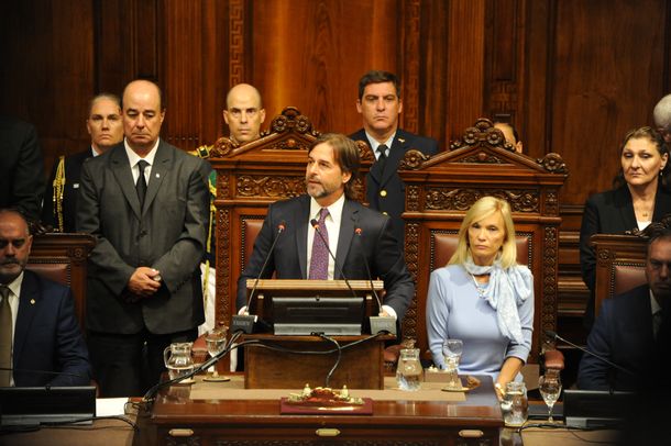 El presidente Luis Lacalle Pou en su último discurso ante la Asamblea General.