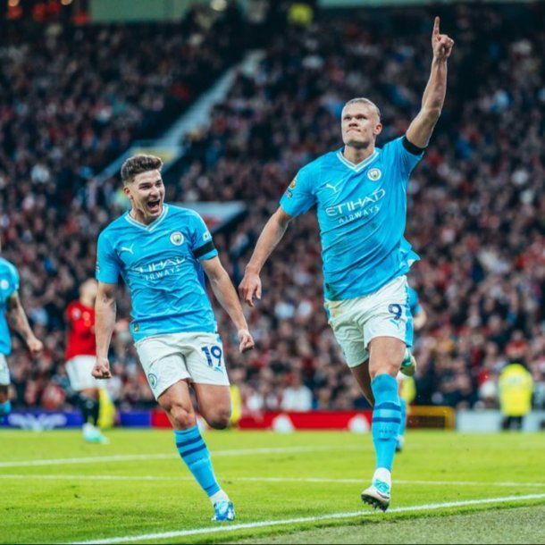 Con Julián Álvarez de titular, el City goleó 3-0 al United en el clásico de Manchester