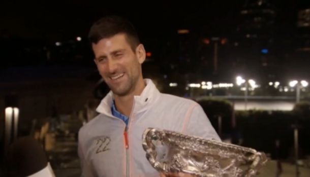 Inédito: Djokovic sorprendió y cantó Muchachos tras salir campeón en Australia